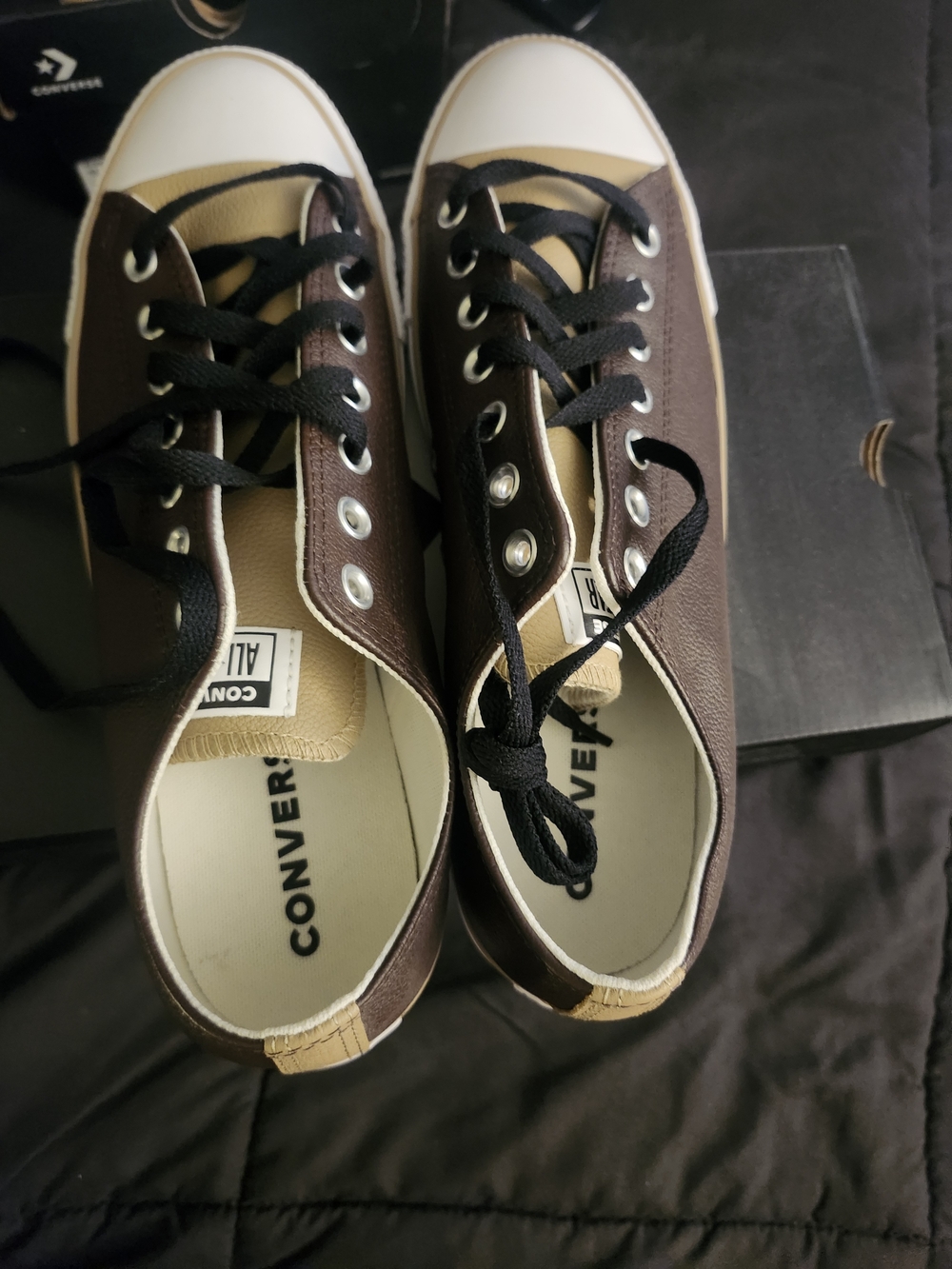Converse Chuck Taylor Low Top Sneakers in Brown & Tan